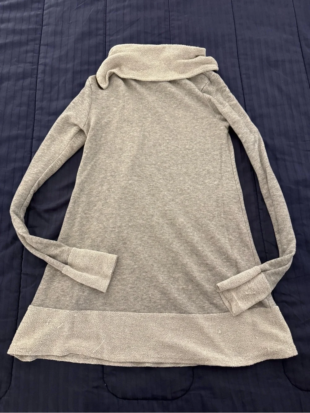 Mon Ami Zip Neck Lightweight Top Grey - Picture 6 of 6